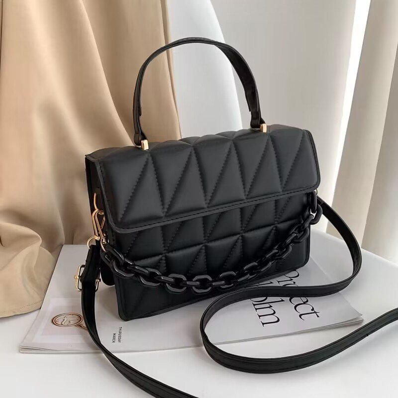 Trendy Simple Textured Shoulder Messenger Bag - Image 2
