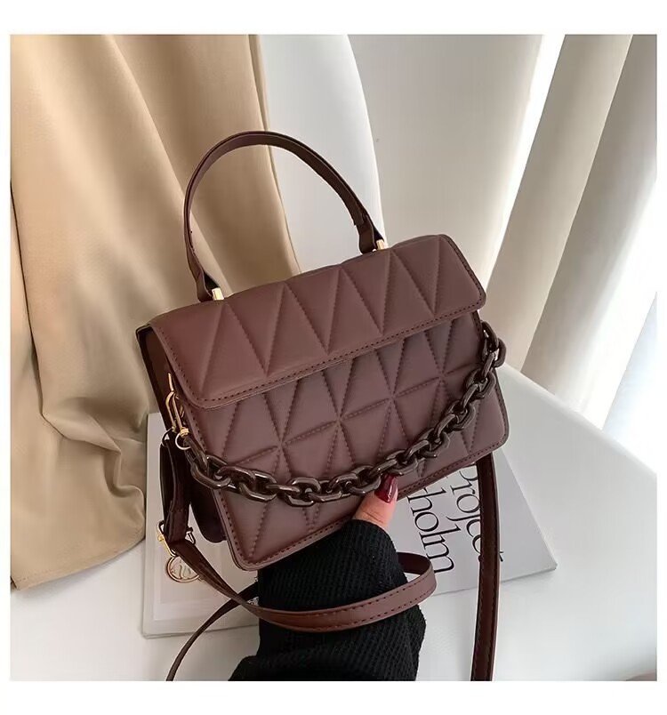 Trendy Simple Textured Shoulder Messenger Bag - Image 8