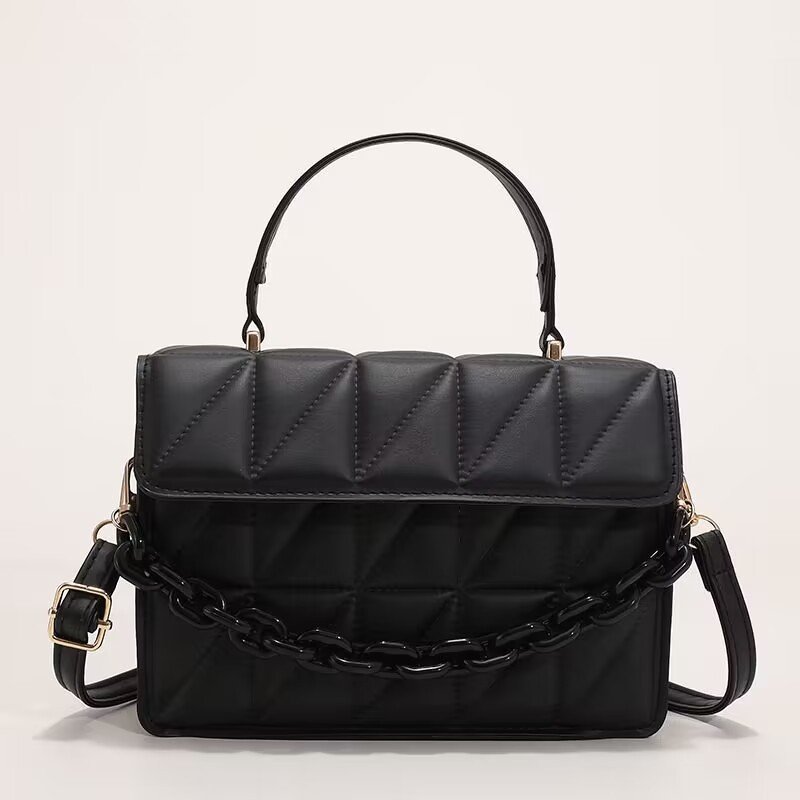 Trendy Simple Textured Shoulder Messenger Bag - Image 4